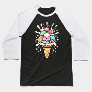 Surprised ice cream Baseball T-Shirt